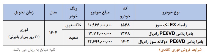شرایط فروش فوری وانت نیسان و پادراپلاس
